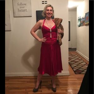 Silk, backless, special occasions dress